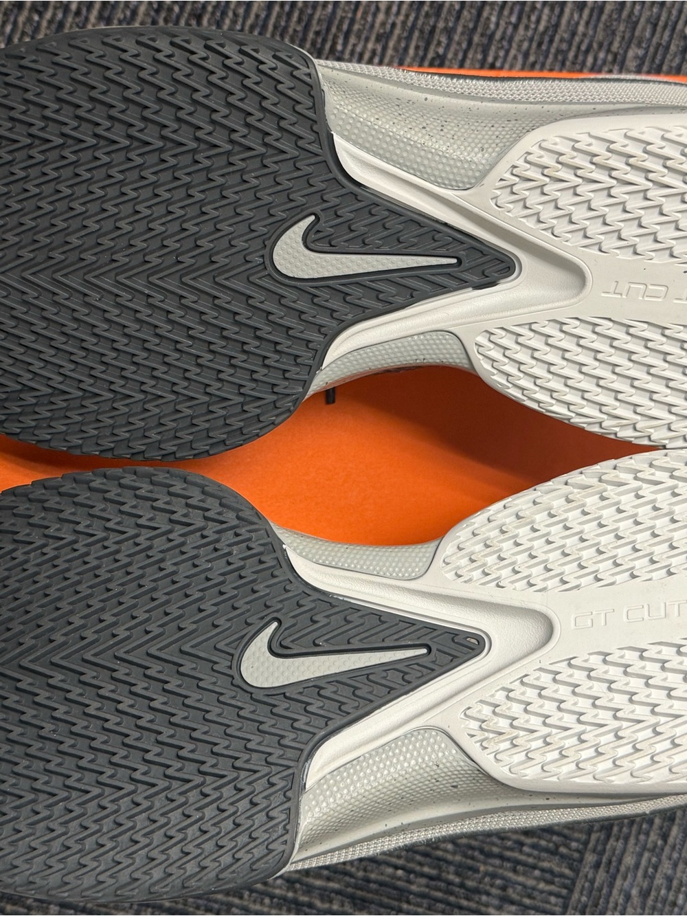 Nike Air Zoom GT Cut Academy Light Smoke Grey Swoosh Athletic Sneakers - Picture 5 of 6